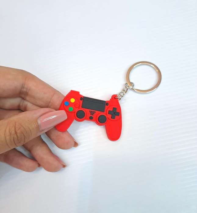 Gaming Controller Keychain Playstation Remote - Red