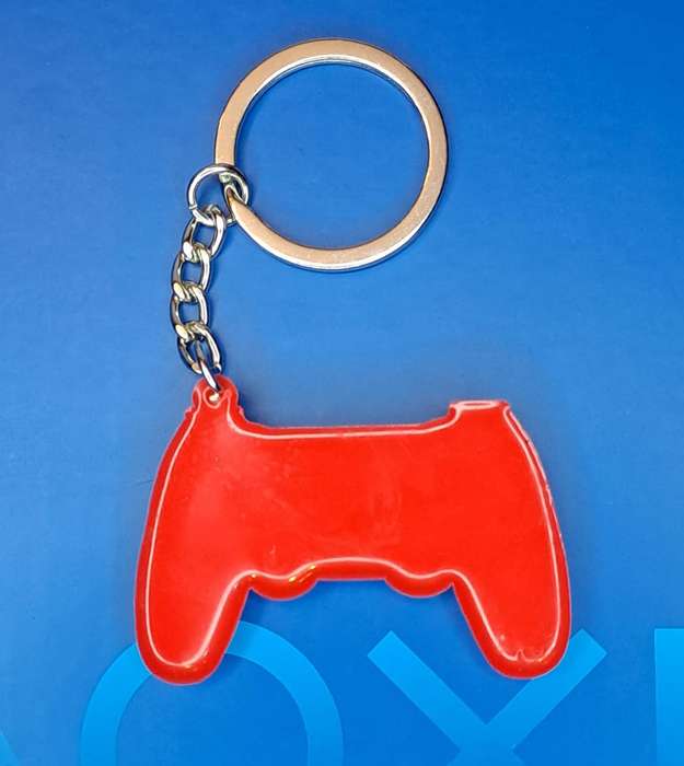 Gaming Controller Keychain Playstation Remote - Red