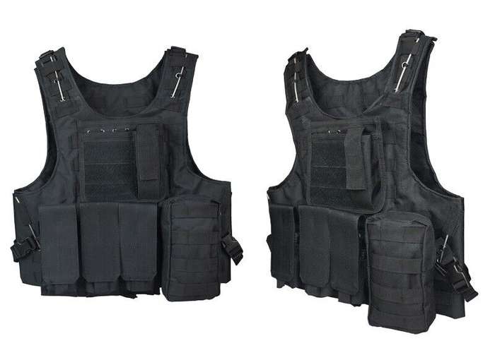 Tactical Vest Adjustable Military Molle Assault Combat Gear Swat Plate Carrier