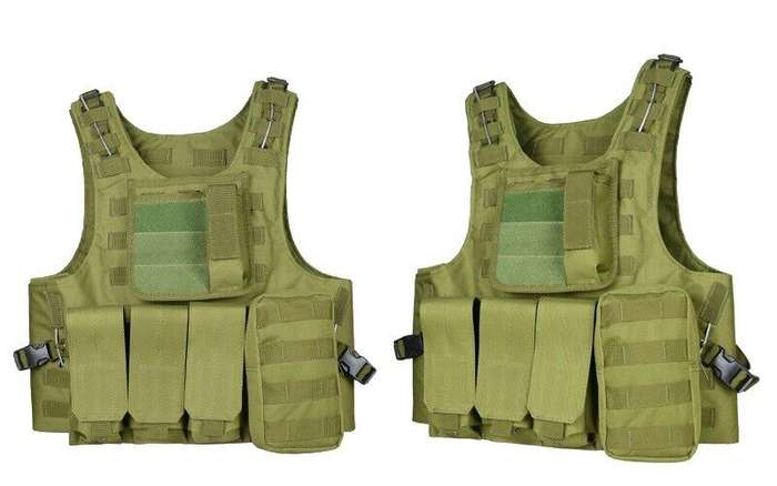 Tactical Vest Adjustable Military Molle Assault Combat Gear Swat Plate Carrier