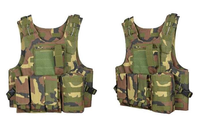 Tactical Vest Adjustable Military Molle Assault Combat Gear Swat Plate Carrier
