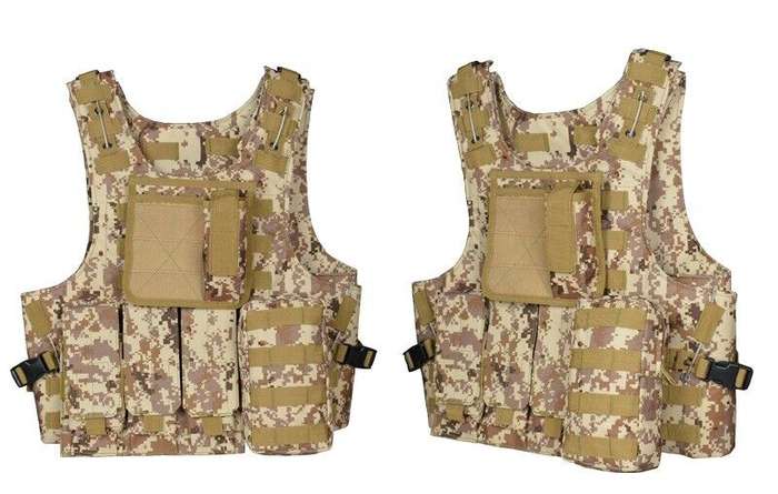 Tactical Vest Adjustable Military Molle Assault Combat Gear Swat Plate Carrier