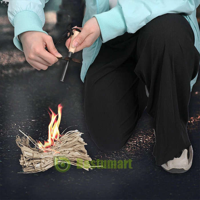 Magnesium Fire Starter set with carry pouch