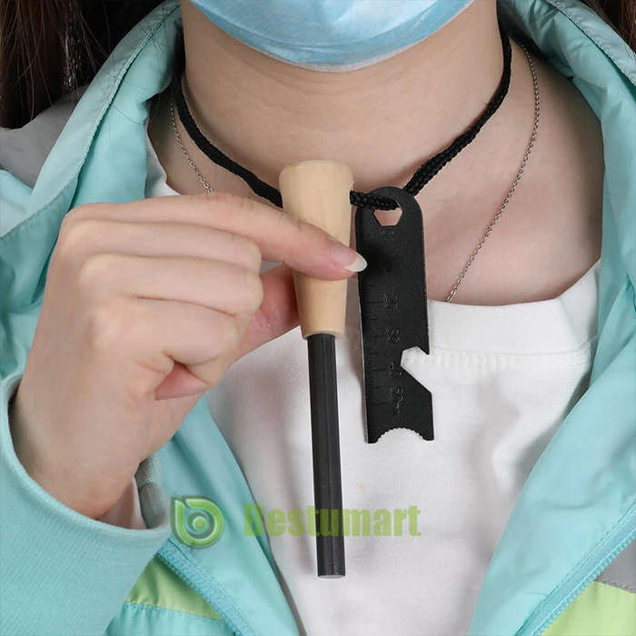 Magnesium Fire Starter set with carry pouch