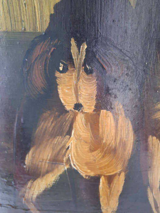 Horse hunt hand painted container