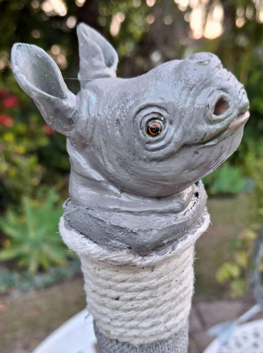 RHINO HIKING STICK- one of a kind
