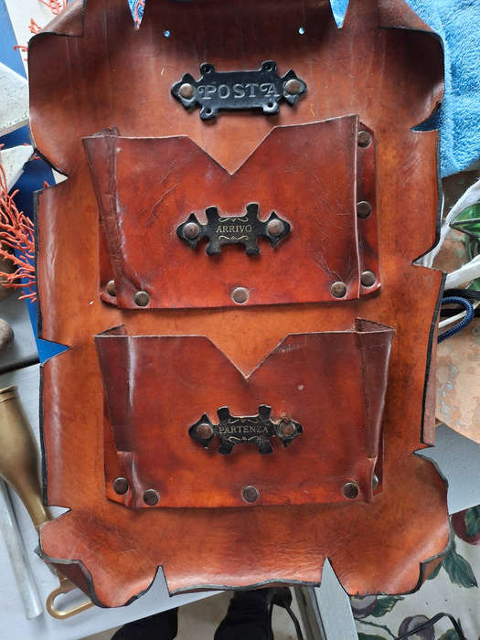 Antique Italian postage wall organizer- RARE