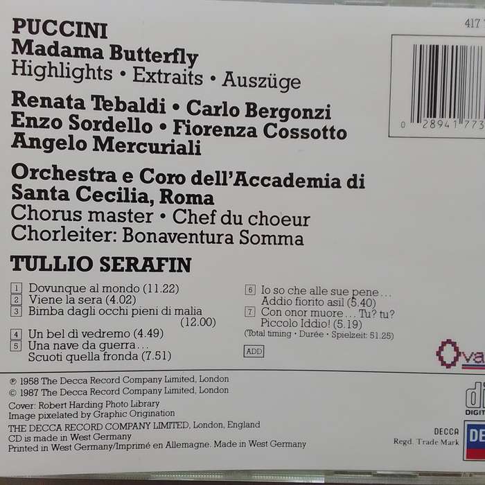 Puccini (CD) Madama Butterfly