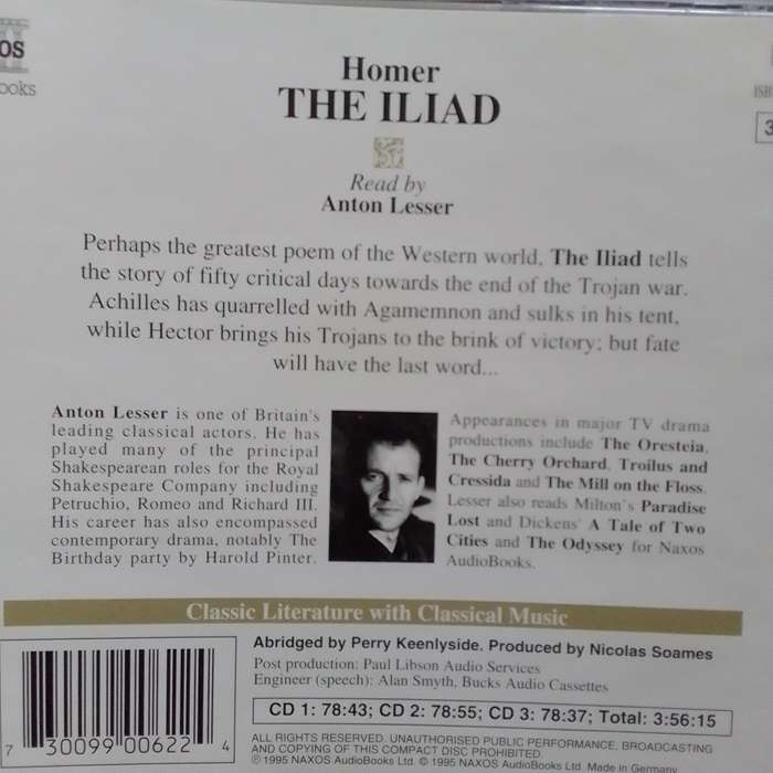 The Iliad (3-CD Audio Book) Homer
