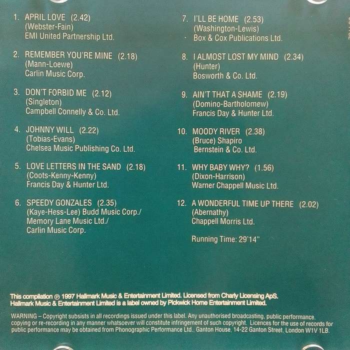 Pat Boone (CD) The Best Of