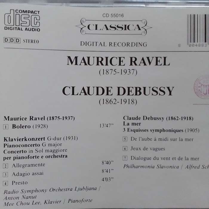 Ravel/Debussy (CD) Bolero/La Mer