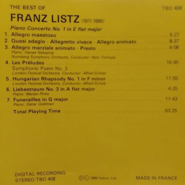 Liszt (CD) The Best Of