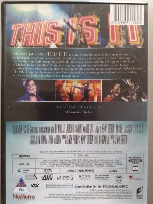 Michael Jackson's (DVD) This Is It