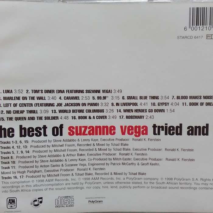 Suzanne Vega (CD) Tried And True - The Best Of