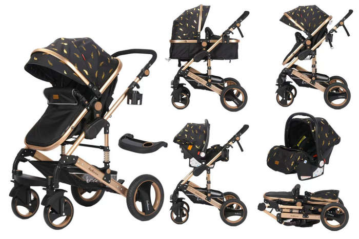 Belecoo 3-in-1 Luxury Baby Stroller & Car Seat Combo