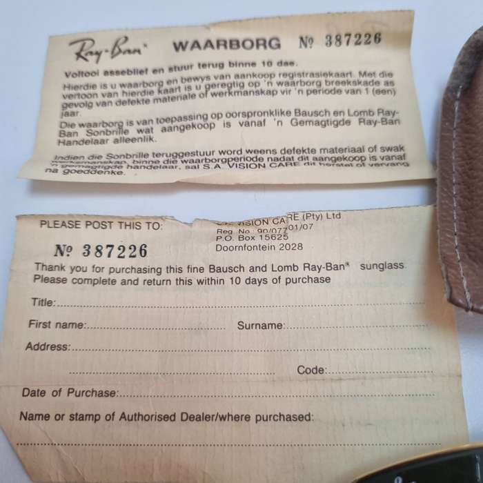 Rare 1937 Vintage Bausch & Lomb Ray-Ban Aviator sunglasses