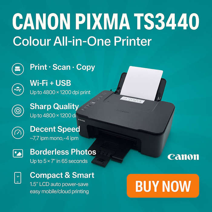 Wireless Canon Pixma TS3440 printer