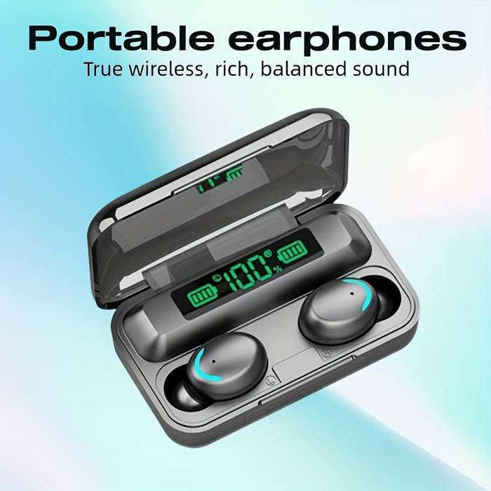 TWS F9-5 Wireless Earbuds - Clear Hifi Stereo Audio, Enhanced Noise Reduction, Touch Controls, High-