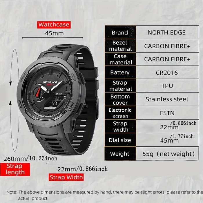 NORTH EDGE MARS (Carbon fiber) watch