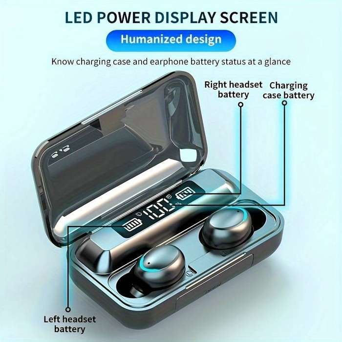 TWS F9-5 Wireless Earbuds - Clear Hifi Stereo Audio, Enhanced Noise Reduction, Touch Controls, High-