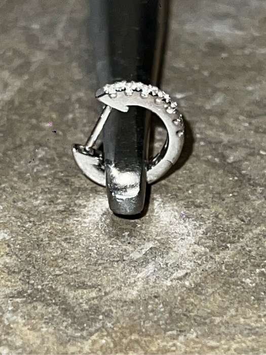 9ct White Gold Huggies