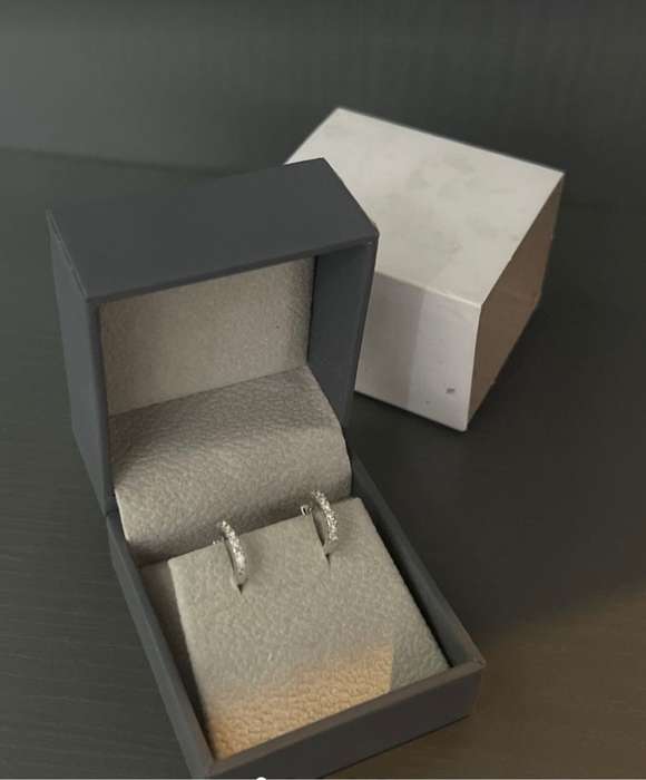 9ct White Gold Huggies