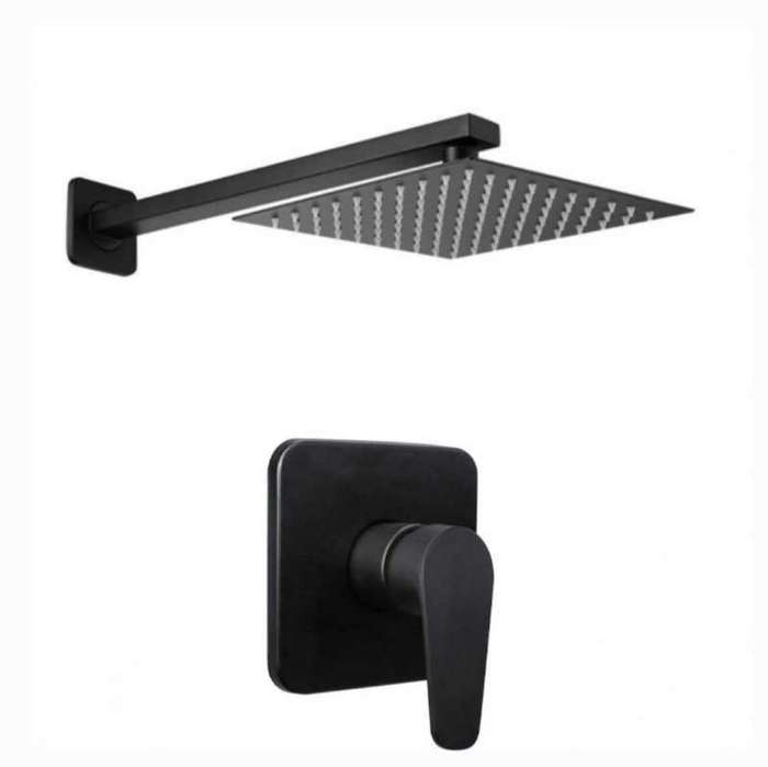 SHOWERHEAD 6INCH WITH RECTANGULAR ARM AND 3WAY MIXER SET