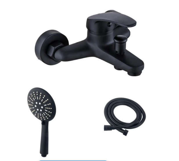Bathtub And Shower Mixer Set Black