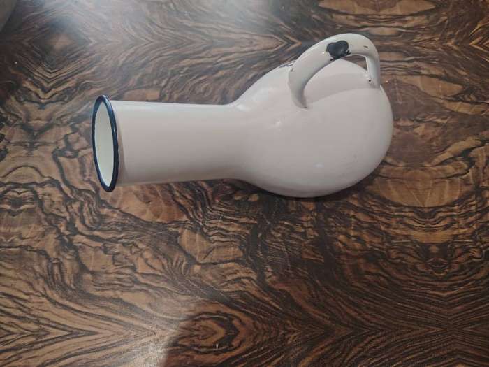 Bedpan, Grimwades Ltd, Early 20th Century, CT77.19 and Mid century KOCKUMS enamel urinal bedpan