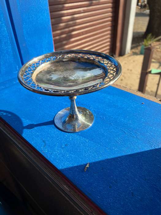 A vintage English pedestal tazza / compote dish