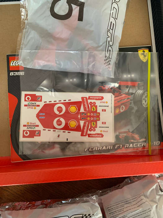 LEGO 8386 Ferrari F1 Racer 1:10  Sealed Packets  Box & Manual  Collectors Set