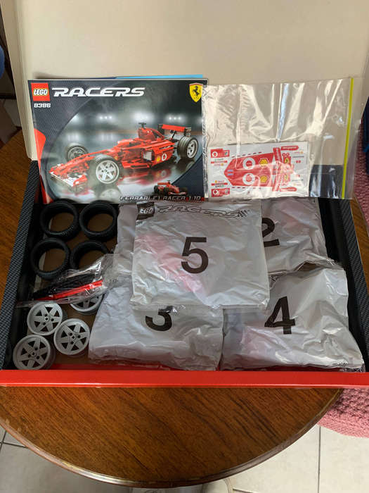 LEGO 8386 Ferrari F1 Racer 1:10  Sealed Packets  Box & Manual  Collectors Set