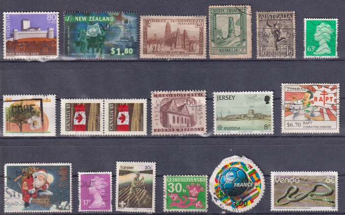 Stamps Mix World Card