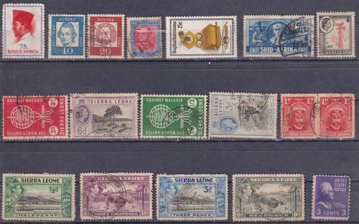 Stamps Mix World Card