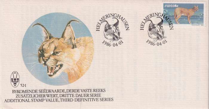 FDC Namibia 1986 Wild Mammals