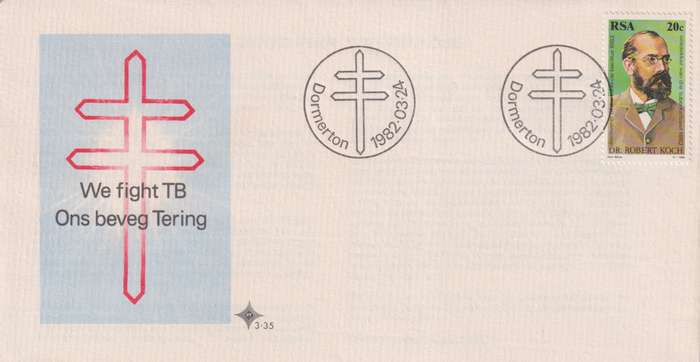 FDC RSA 1982 The 100th Anniversary of the Discovery of Tubercle Bacillus