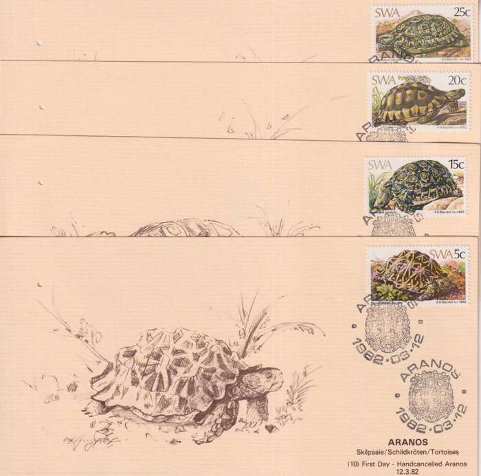 First Day Card SWA 1982 Tortoises