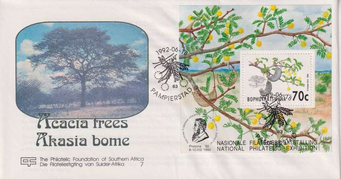 FDC Bophuthatswana 1992 Acacia Trees