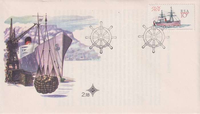 FDC RSA 1976 The 100th Anniversary of Ocean Mail Service
