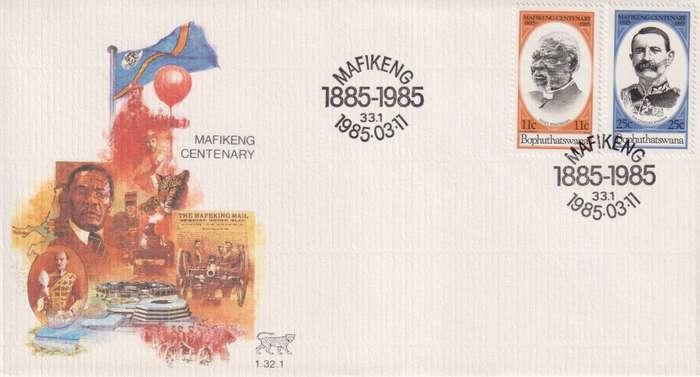 FDC Bophuthatswana 1985 The 100th Anniversary of Mafeking