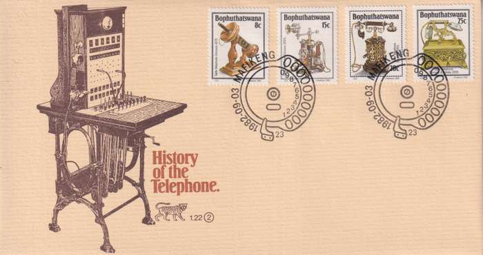 FDC Bophuthatswana 1982 History of the Telephone
