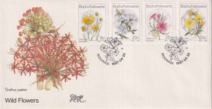 FDC Bophuthatswana 1987 Wild Flowers