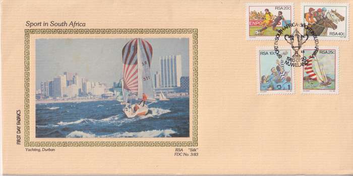FDC Silk Limited Edition RSA 1983 Sport in South Africa