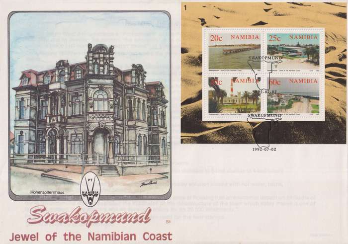 FDC Namibia 1992 The 100th Anniversary of Swakopmund