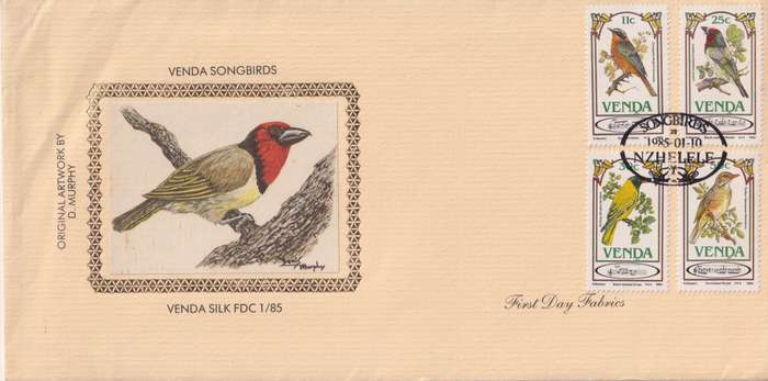 FDC Silk 1985 Songbirds