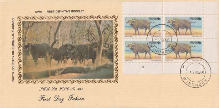 First Day Sheet Silk Limited Edition SWA 1985 Wild Mammals