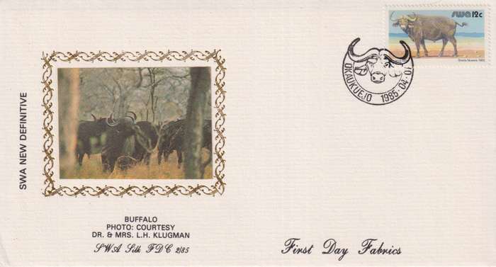 First Day Sheet Silk Limited Edition SWA 1985 Wild Mammals