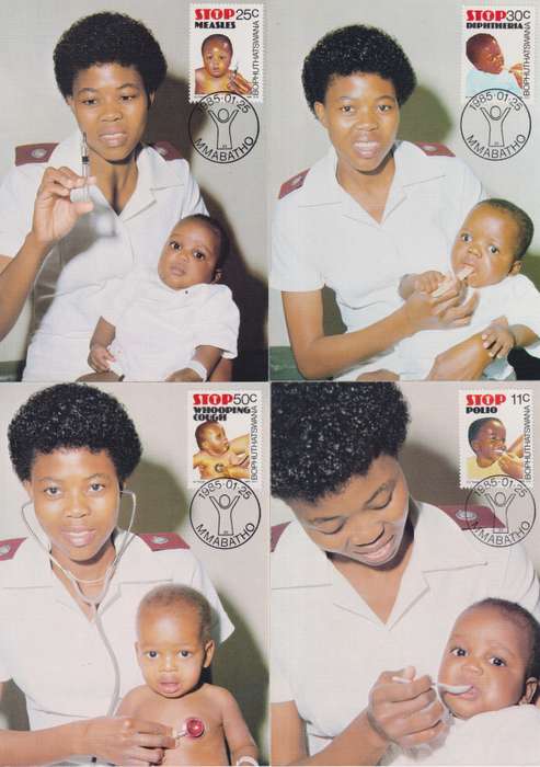 Maxi Card Set of 4 1985 Health (Packs Of 10 Bid per pack to take all)