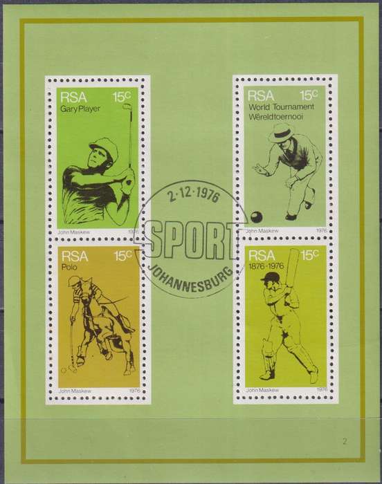 Stamps RSA 1976 Sports Anniversaries - Normal Paper