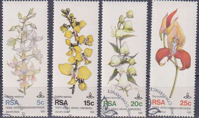 Stamps RSA 1981 The 10th World Orchid Conference, Durban
